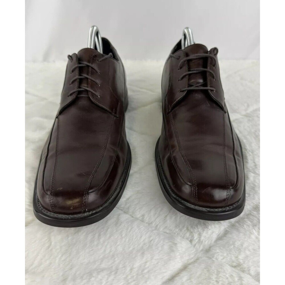 Men’s KENNETH COLE M72245 By The Way Silver Technology Brown Leather Shoe Sz 10
